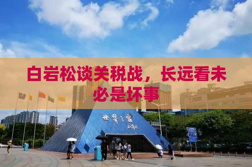 白岩松谈关税战，长远看未必是坏事